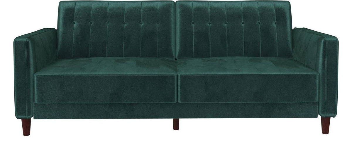Pin Tufted Transitional Sofa Bed Velvet, view 2