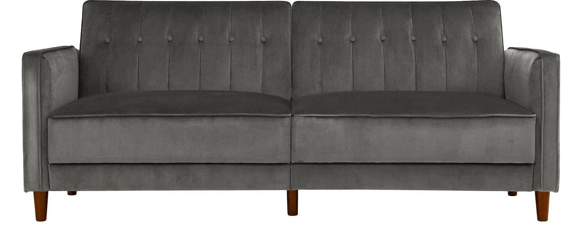 Pin Tufted Transitional Sofa Bed Velvet, view 3
