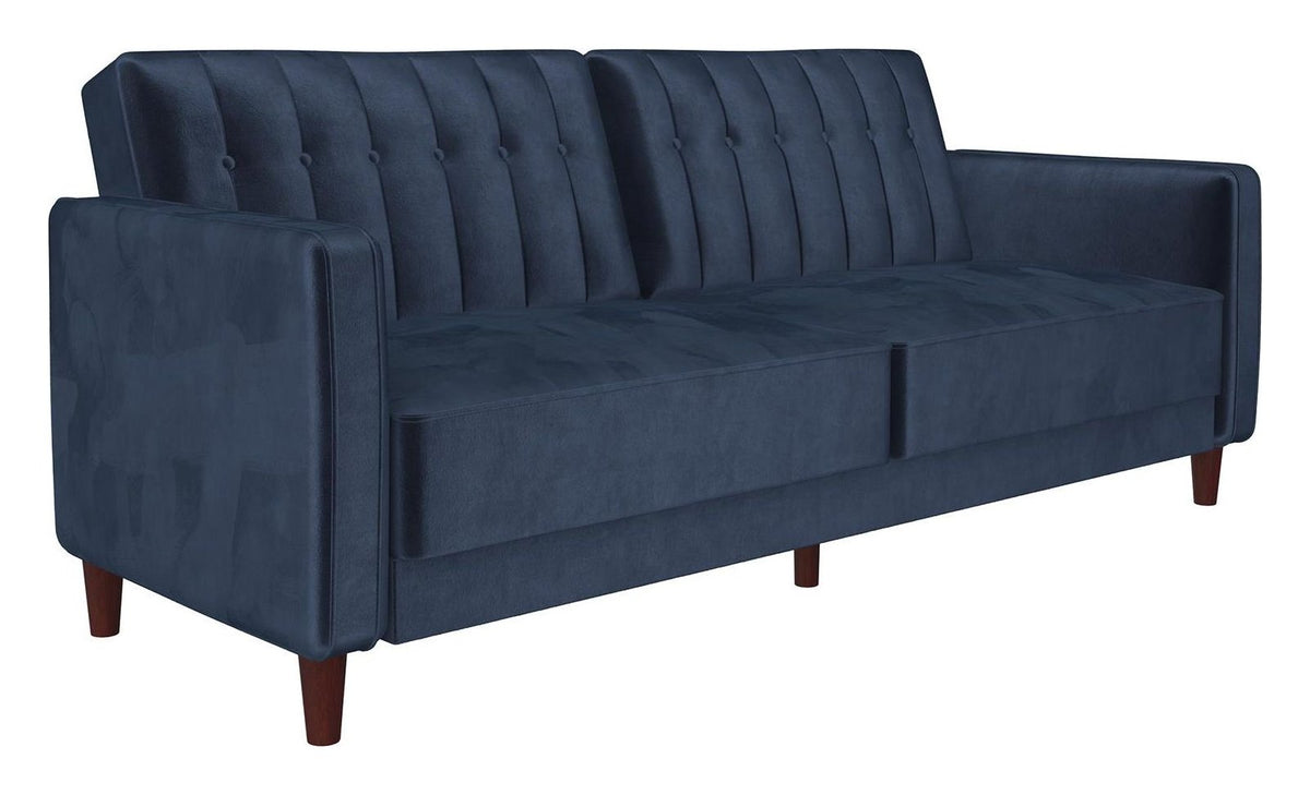 Pin Tufted Transitional Sofa Bed Velvet, view 4