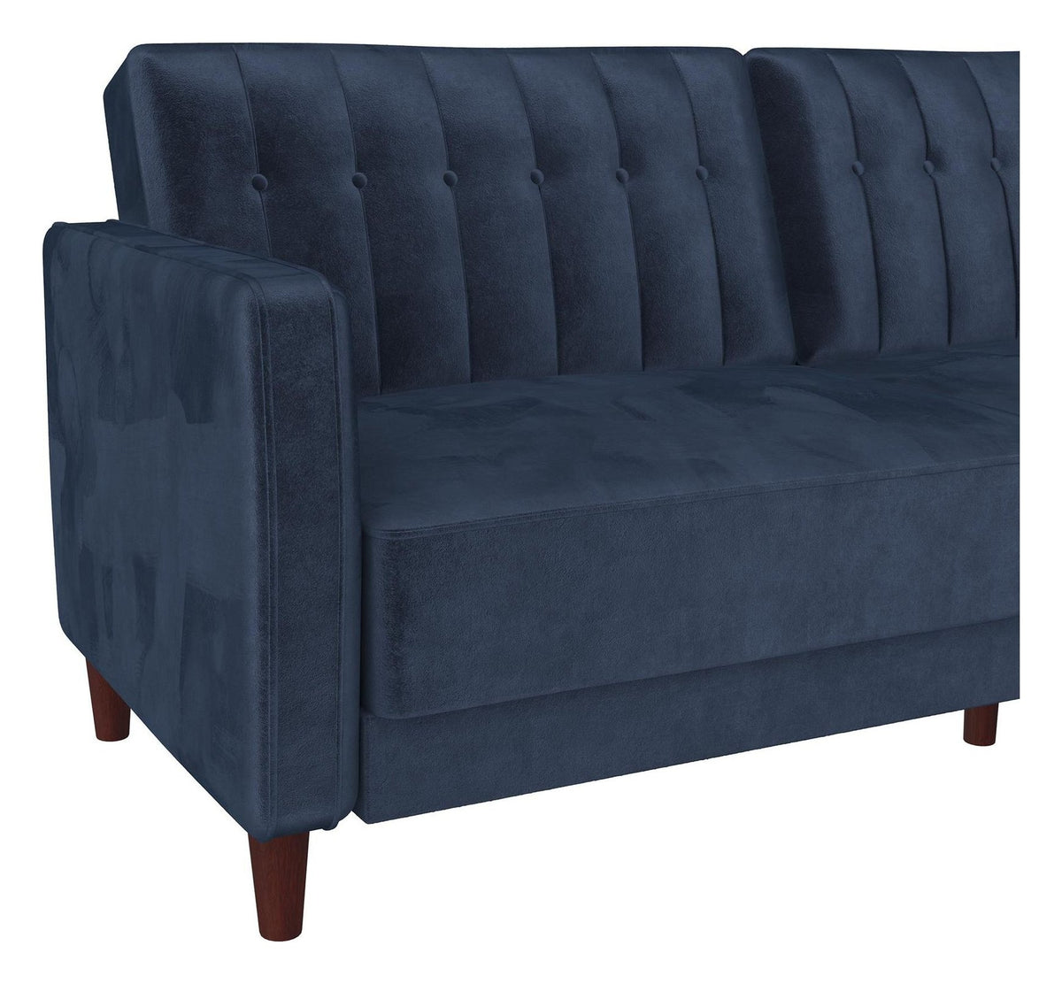 Pin Tufted Transitional Sofa Bed Velvet, view 5