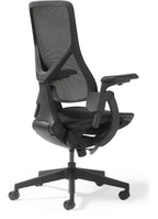 Pivot High Back Mesh Chair in black from the back