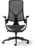 Pivot High Back Mesh Chair in black from the front