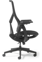 Pivot High Back Mesh Chair in black from the side