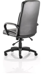 Plaza High Back Executive Black Leather Chair, , another view 4
