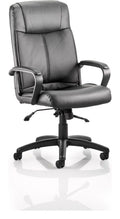 Plaza High Back Executive Black Leather Chair, 