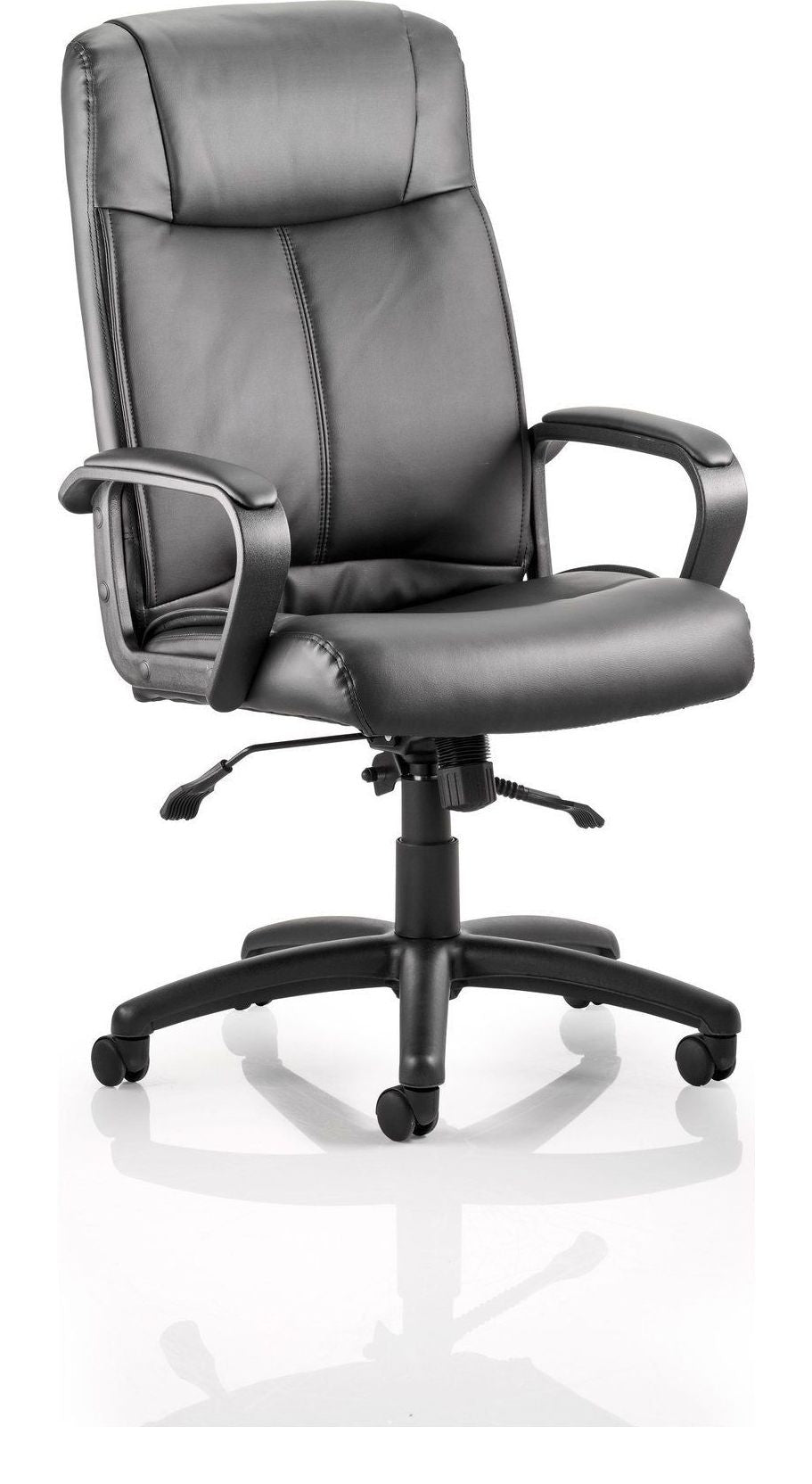 Plaza High Back Executive Black Leather Chair, 