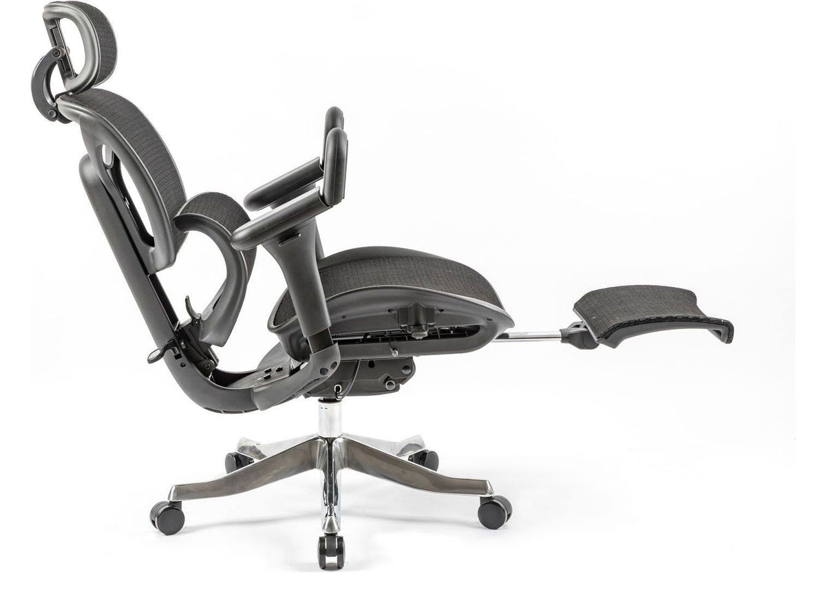 Poise Ergonomic Mesh Chair with Footrest from the side