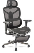 Poise Ergonomic Mesh Chair with Footrest in black
