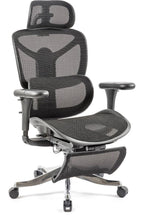 Poise Ergonomic Mesh Chair with Footrest in black