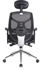 Polaris High Back Mesh Executive Chair with Headrest in black, view 4