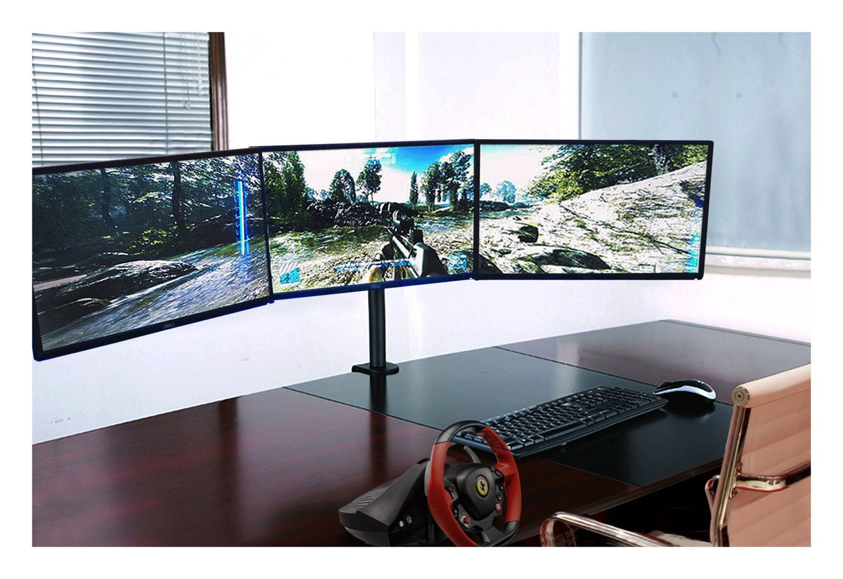 Pole Mounted Triple Monitor Arm, view 3