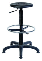 Polly Draughtsman Chair in black, standard foot ring