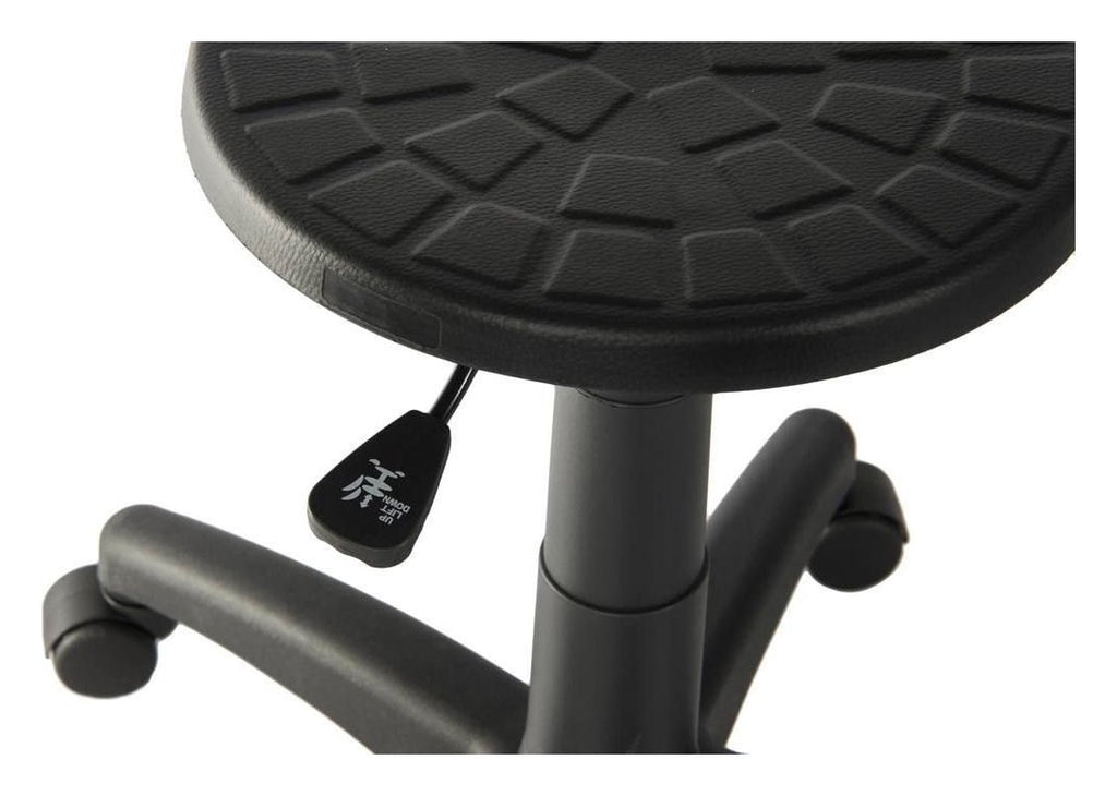 Polly Draughtsman Chair in black, standard foot ring, view 2