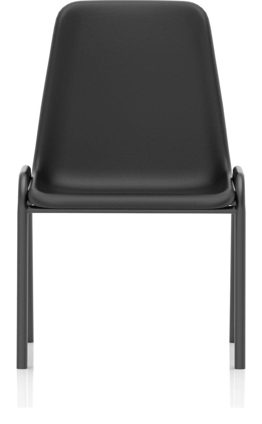 Polly Medium Back Stacking Polypropylene Visitor Chair, black, another view 1