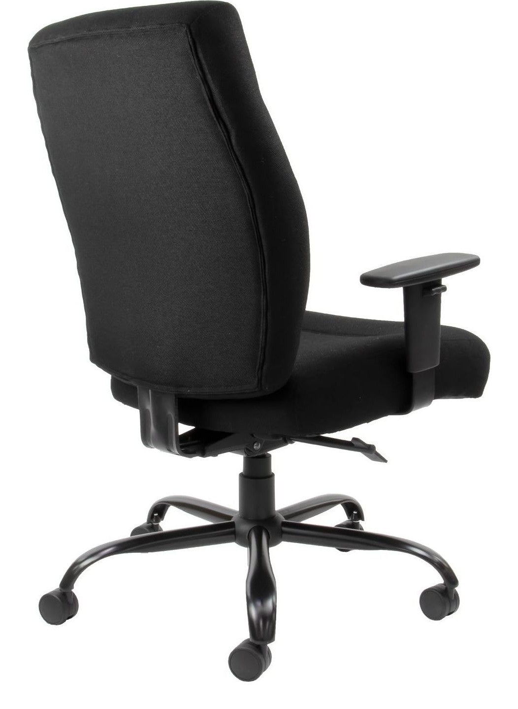 Porter Heavy Duty Fabric Operator Chair in black from the back