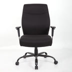 Porter Heavy Duty Fabric Operator Chair in black from the front