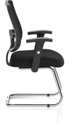 Portland Mesh Back Cantilever Visitor Chair, , another view 2