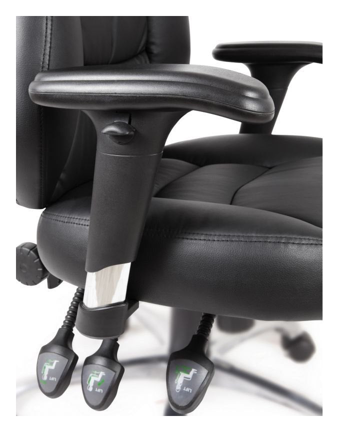 Portland Operator Chair in black, view 3