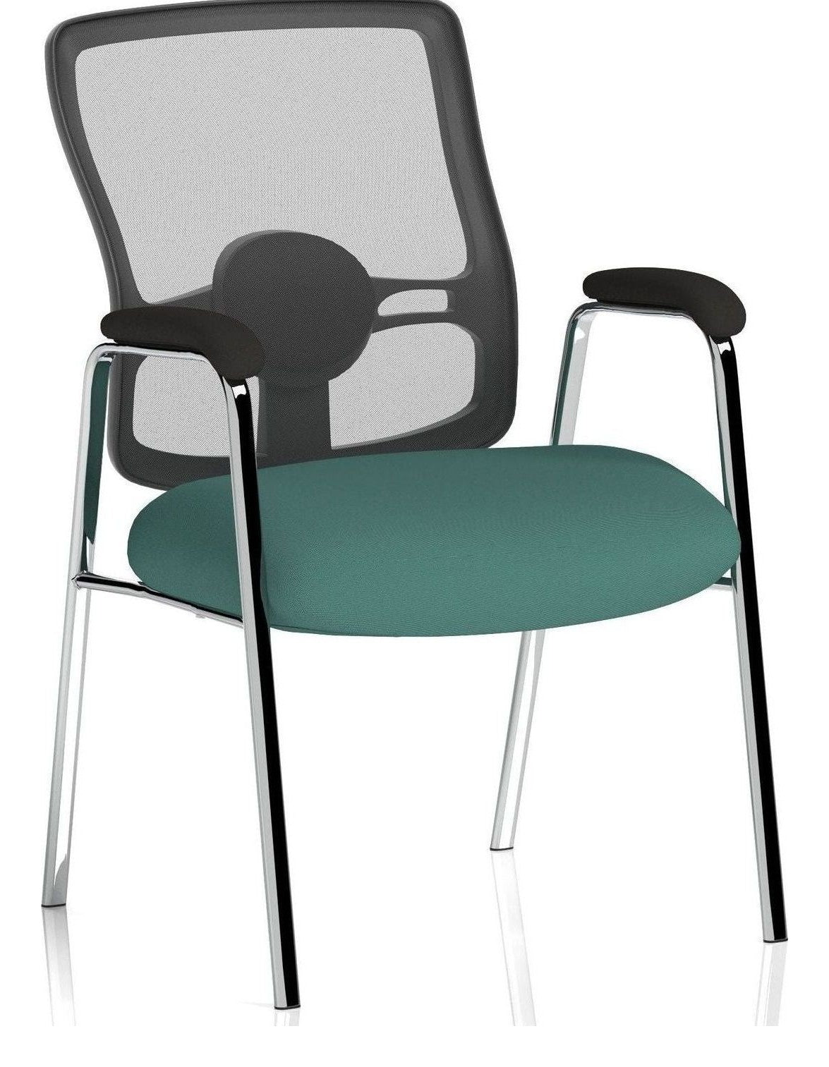 Portland Bespoke Medium Mesh Back (Straight Leg) Visitor Chair, quest kelp