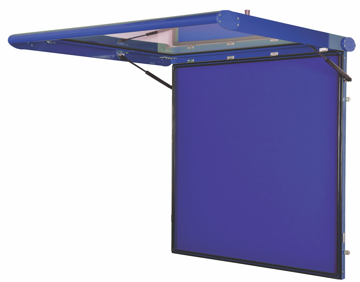 Premium FlameShield Internal Showcase, 1005 x 735 mm (8 x A4), Red Frame, Red Felt