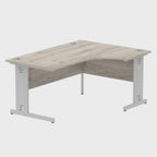 Impulse Crescent Desk with Cable Managed Legs, 360 degree spin