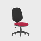 Eclipse Plus I Bespoke Medium Back Task Operator Chair in cherry, 360 degree spin