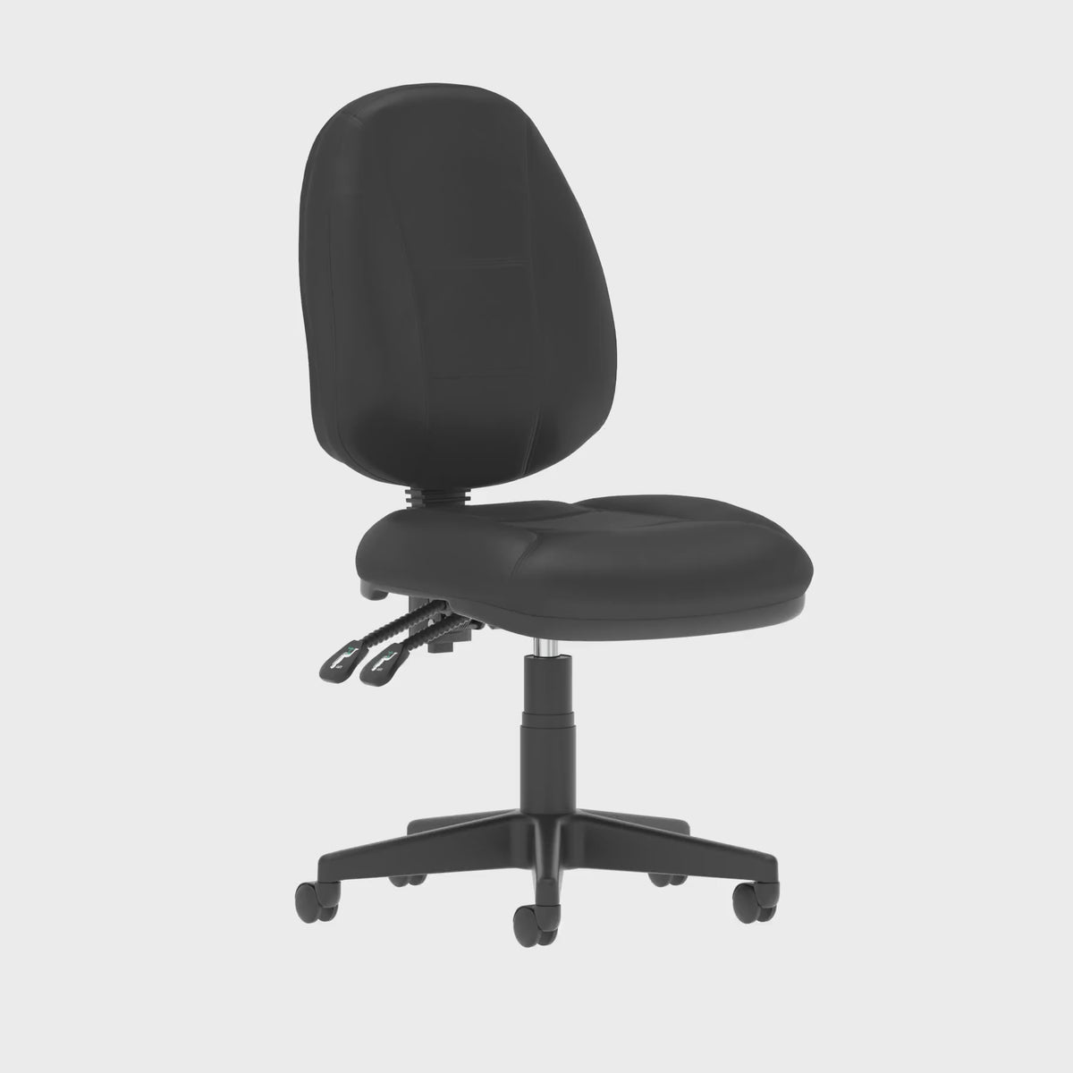 Jackson Medium Back Leather Task Operator Chair, 360 degree spin