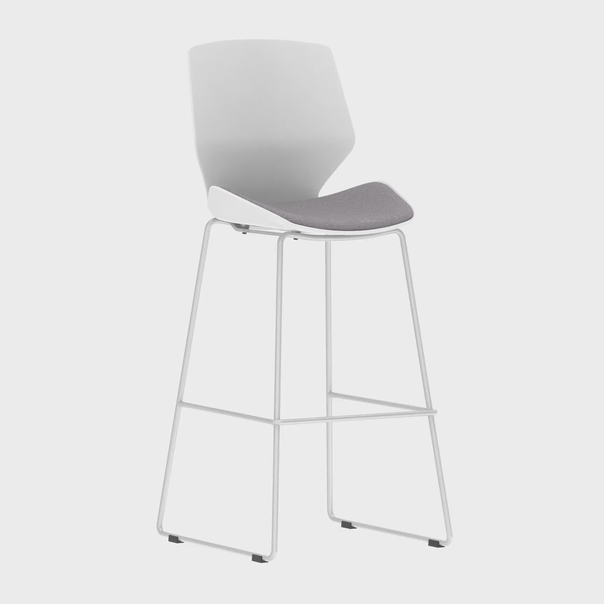 Florence Fabric Seat High Stool Chair, 360 degree spin