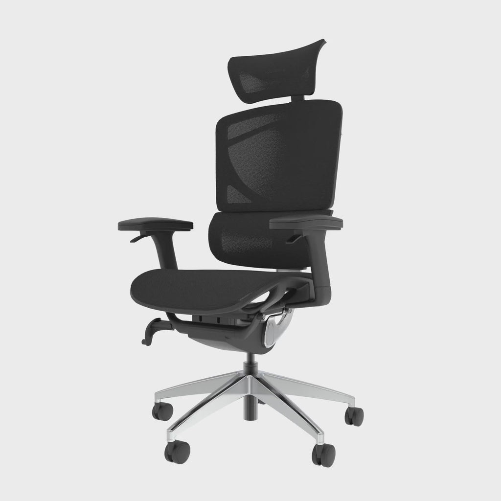 Ergo Click Plus Ergonomic Posture Chair in black fabrimesh, 360 degree spin