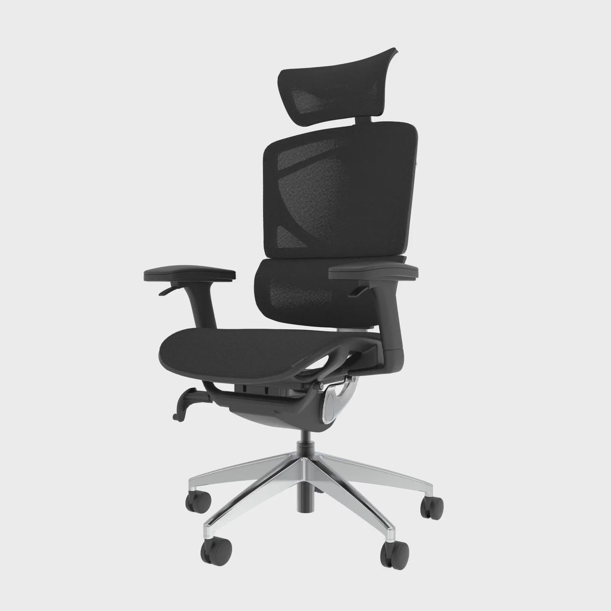 Ergo Click Plus Ergonomic Posture Chair in black fabrimesh, 360 degree spin