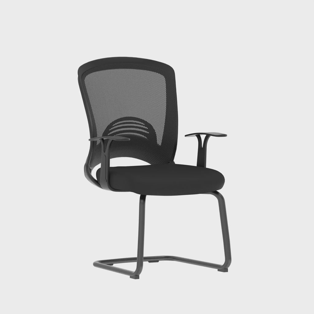 Astro Visitor Cantilever Leg Mesh Chair, 360 degree spin