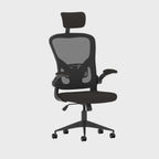 Ace Executive Mesh Chair with Folding Arms, 360 degree spin