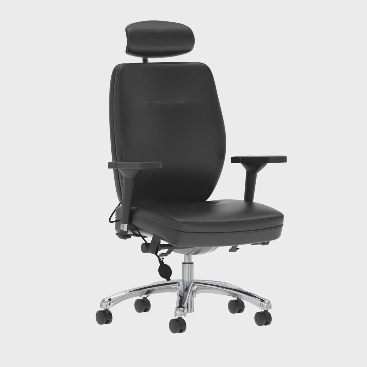 Domino Leather Ergonomic Posture Chair, 360 degree spin