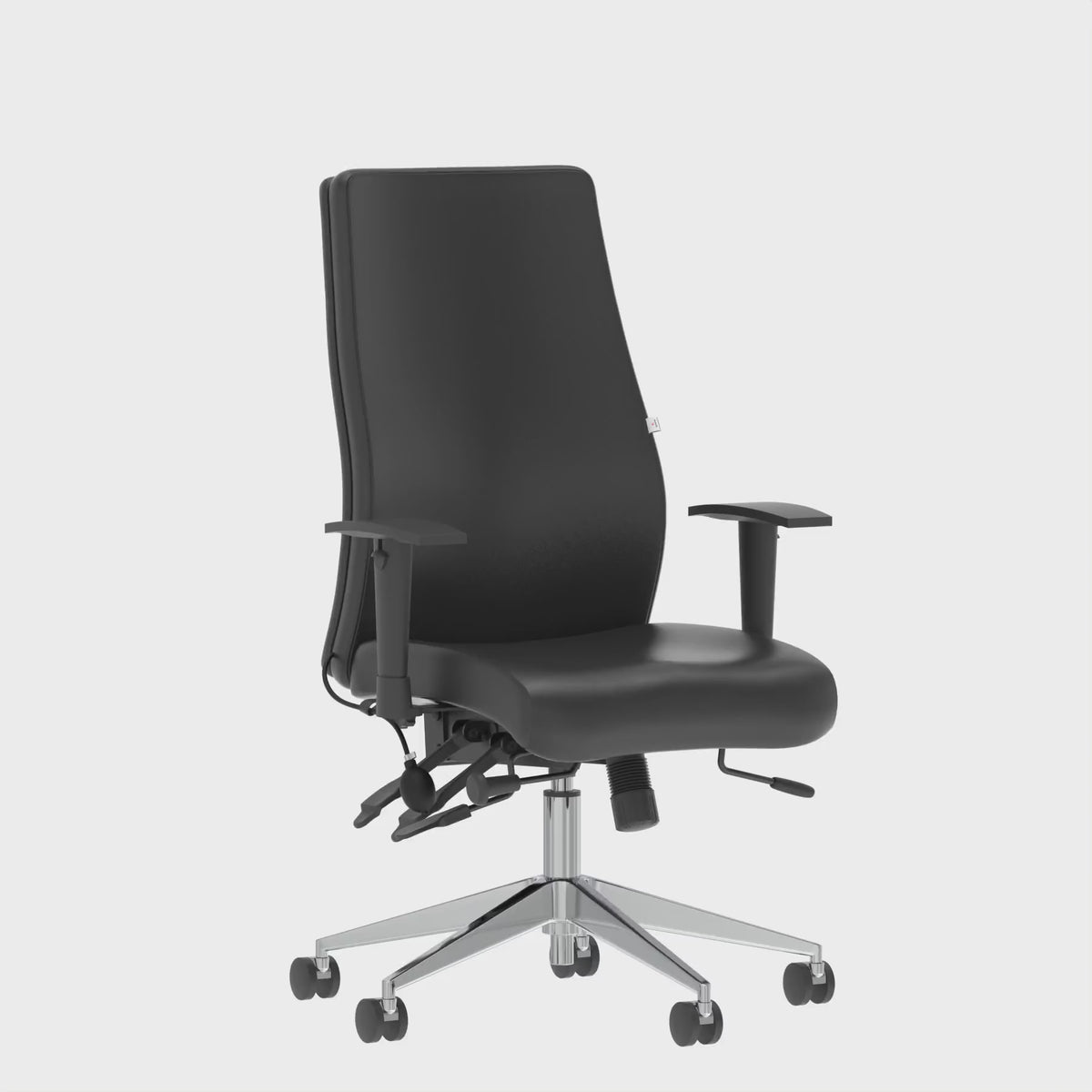 Onyx Leather Ergonomic Posture Chair, 360 degree spin