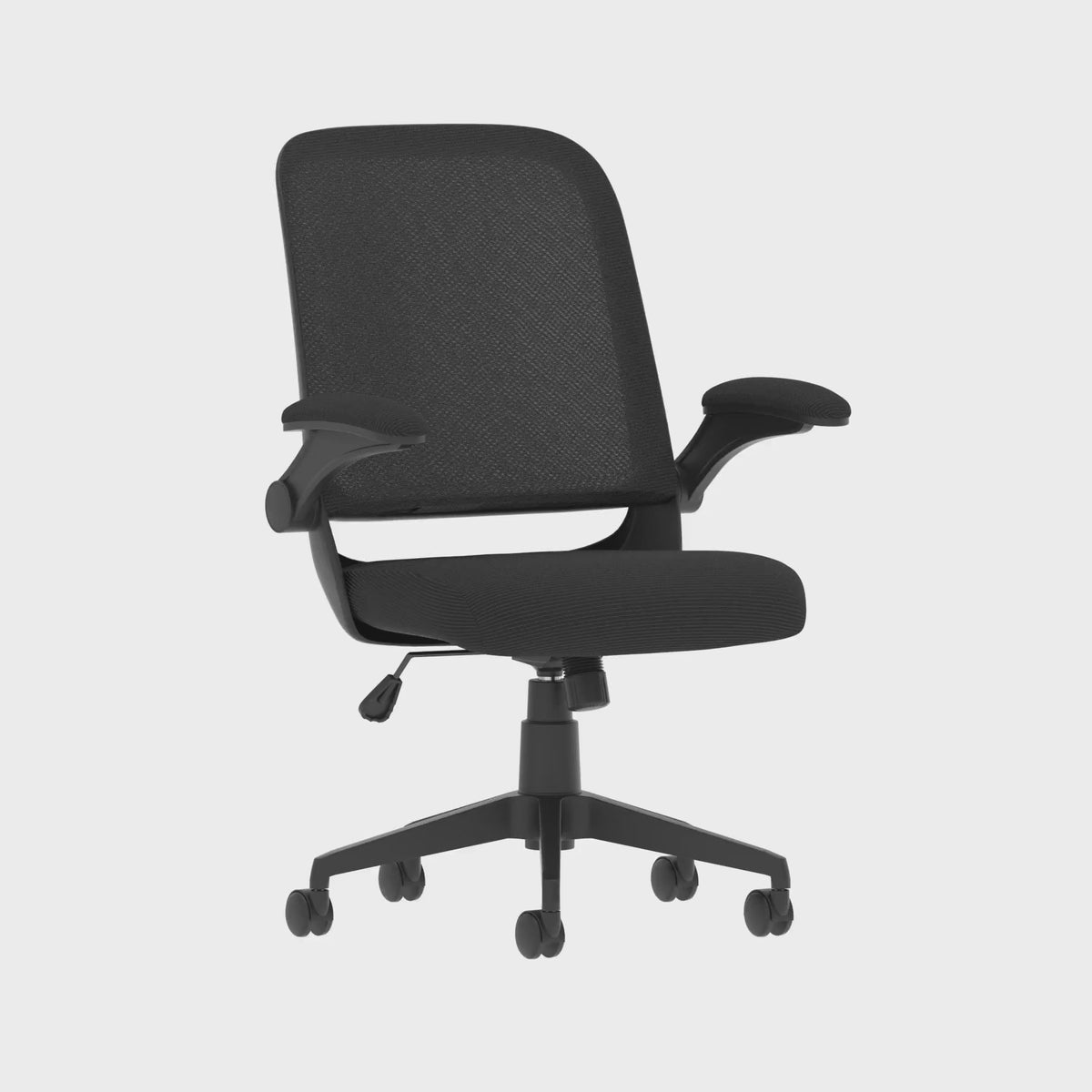 Crew Task Operator Mesh Chair with Folding Arms, 360 degree spin