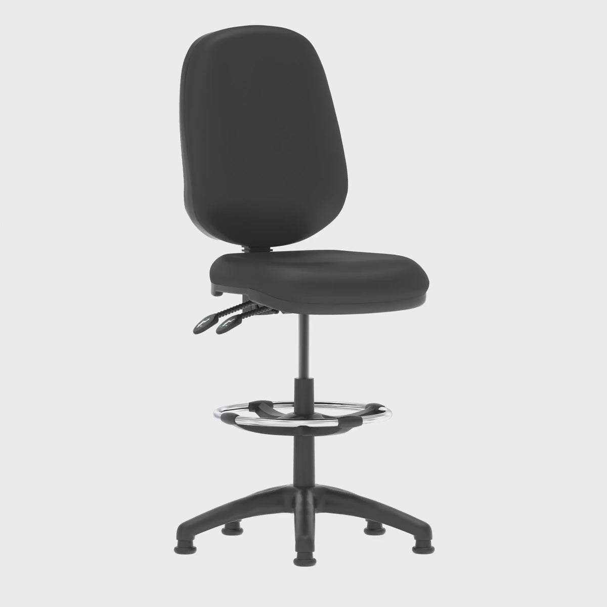 Eclipse Plus II Leather Task Operator Chair with Hi Rise Draughtsman Kit, 360 degree spin