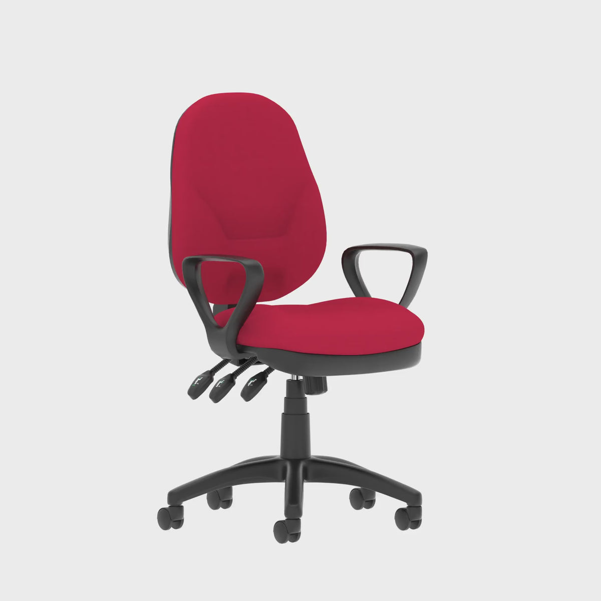 Eclipse Plus XL Bespoke High Back Task Operator Chair in cherry, 360 degree spin
