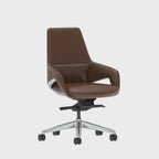 Olive High Back Executive Chair in brown, 360 degree spin