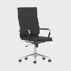 Hawkes High Back Leather Executive Chair, 360 degree spin