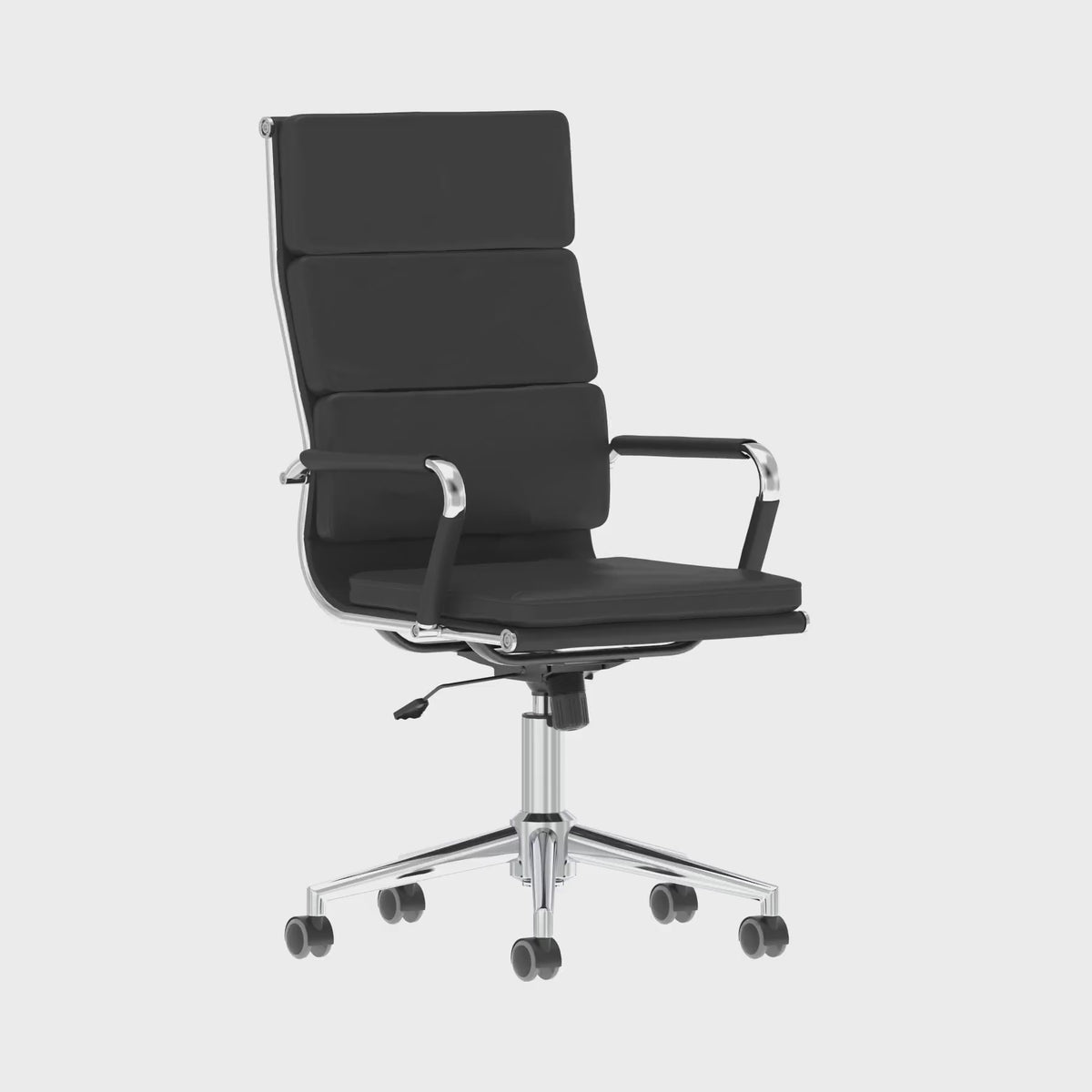 Hawkes High Back Leather Executive Chair, 360 degree spin