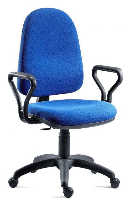 Price Blaster High Back Operator Chair in blue, view 3