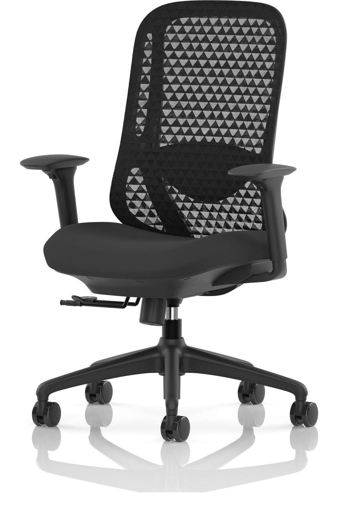 Prism Ergonomic Mesh Back Chair with Adjustable Arms, no headrest, another view 2
