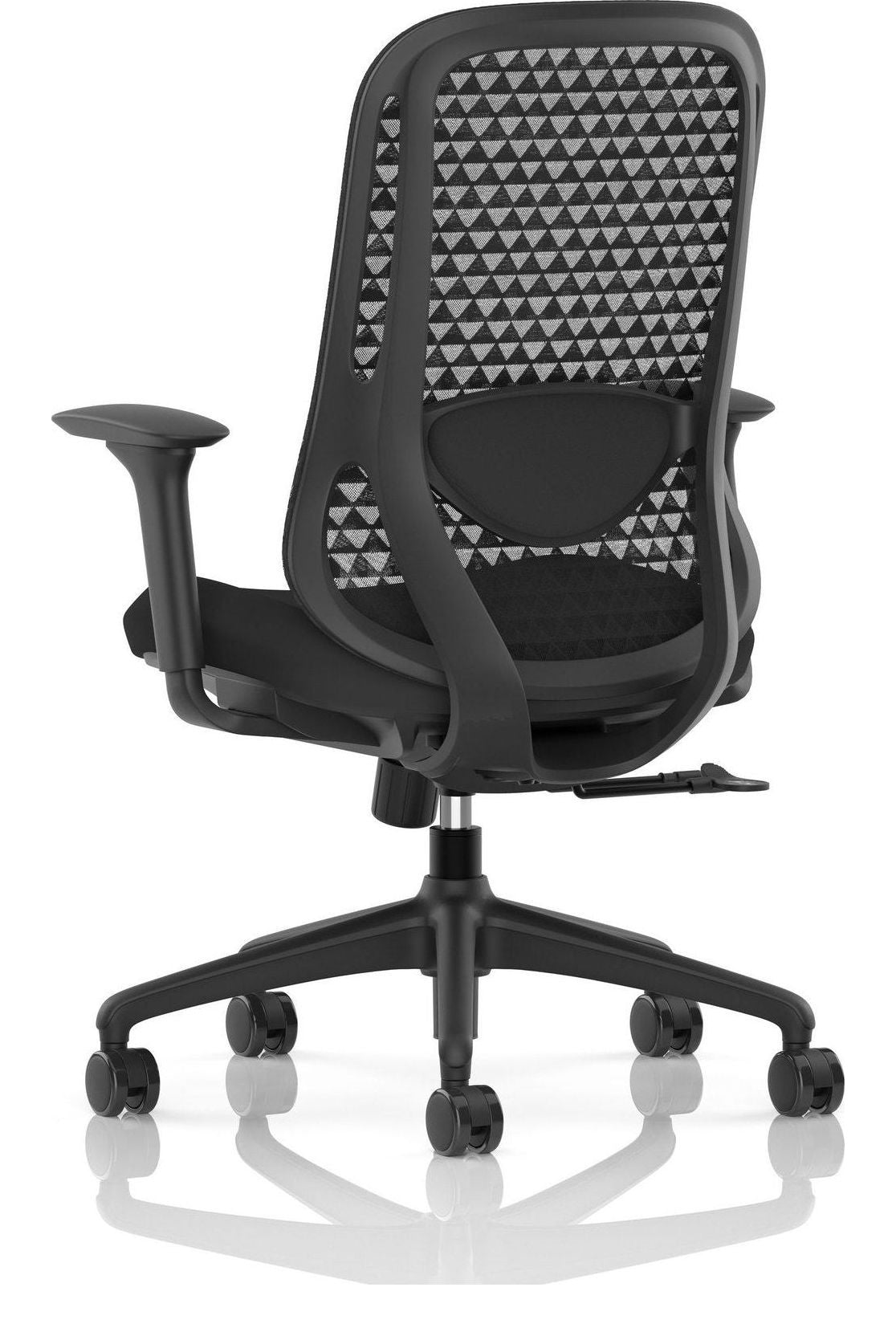Prism Ergonomic Mesh Back Chair with Adjustable Arms, no headrest, another view 4
