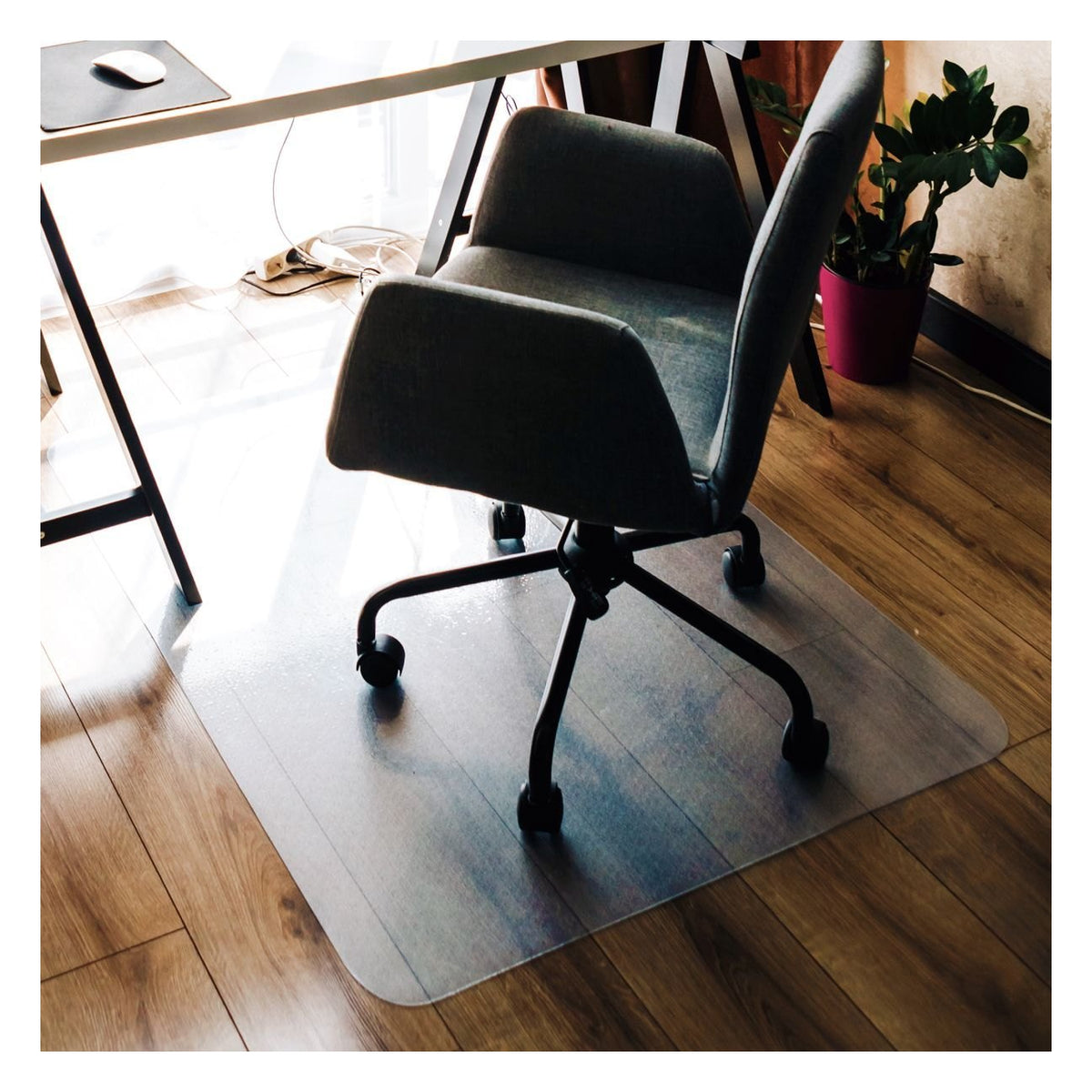 PVC Chair Mat for Hard Floors in clear, view 3