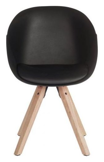 Pyramid Padded Tub Chair in black, view 2