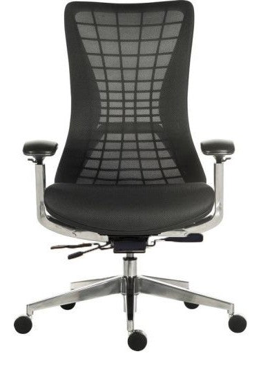 Quantum Executive Mesh Chair in black frame from the front