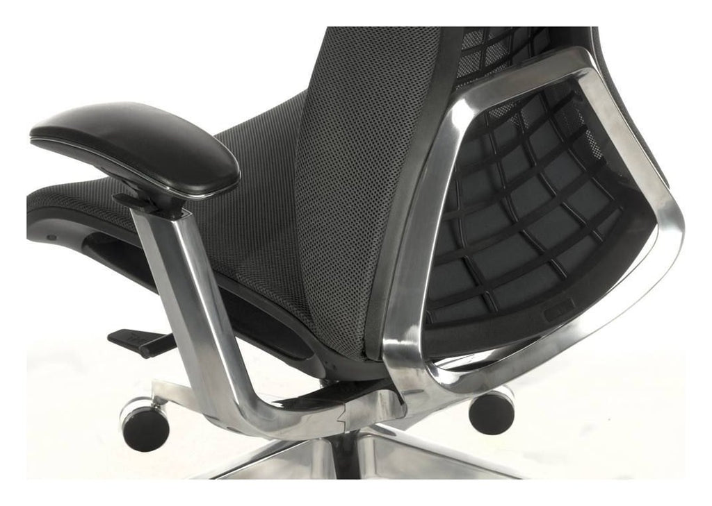Quantum Executive Mesh Chair in black frame, view 3