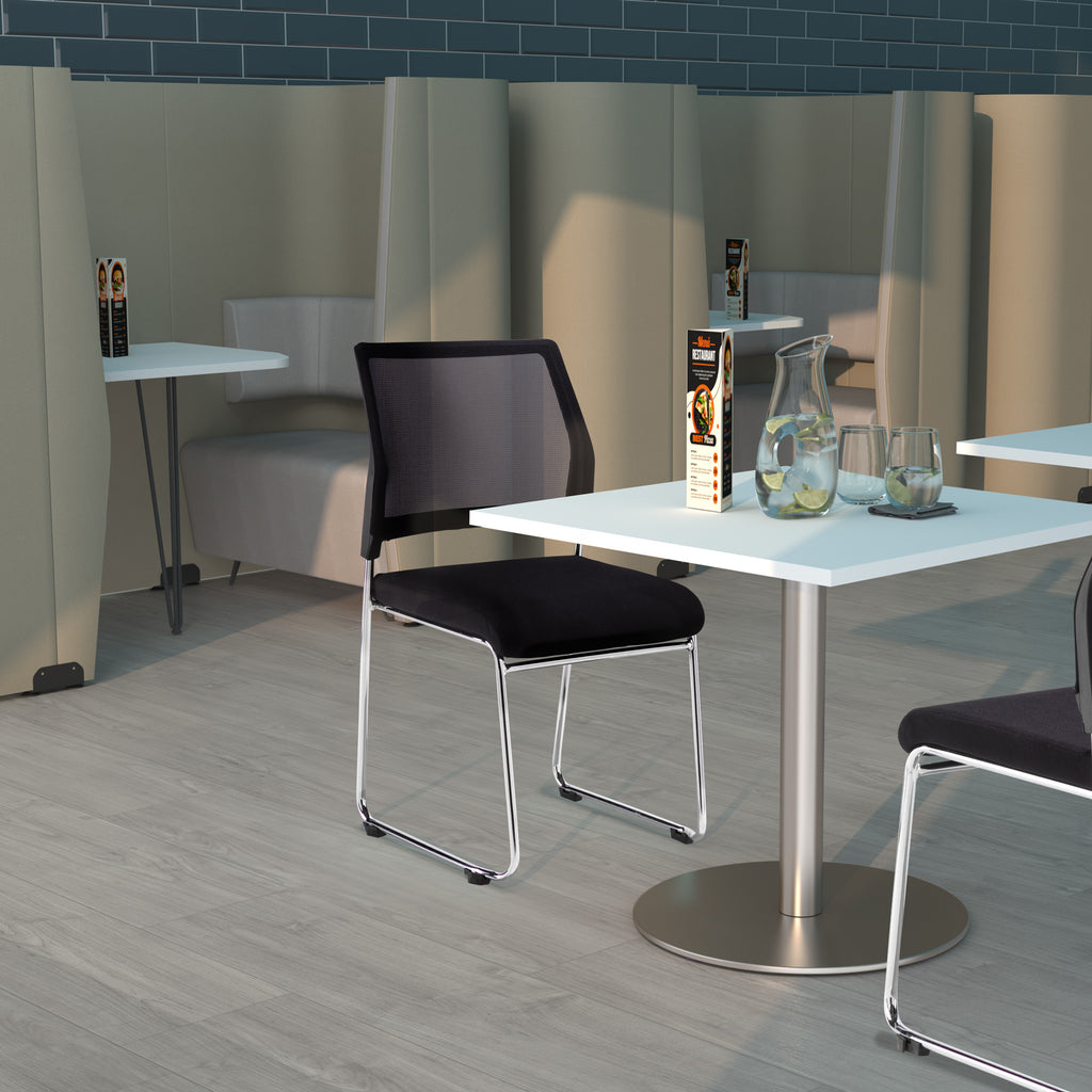 Quavo Mesh Stacking Chairs (Pack of 4) in an office