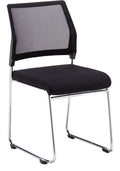 Quavo Mesh Stacking Chairs (Pack of 4) in black