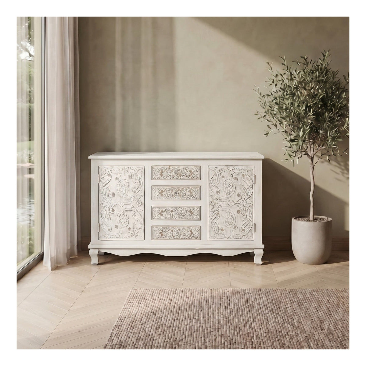 Rajat Sideboard 2 Door 4 Drawer